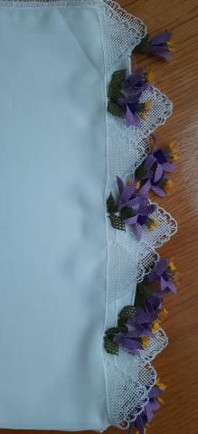 Elişi küpeli çiçeği namaz örtüsü